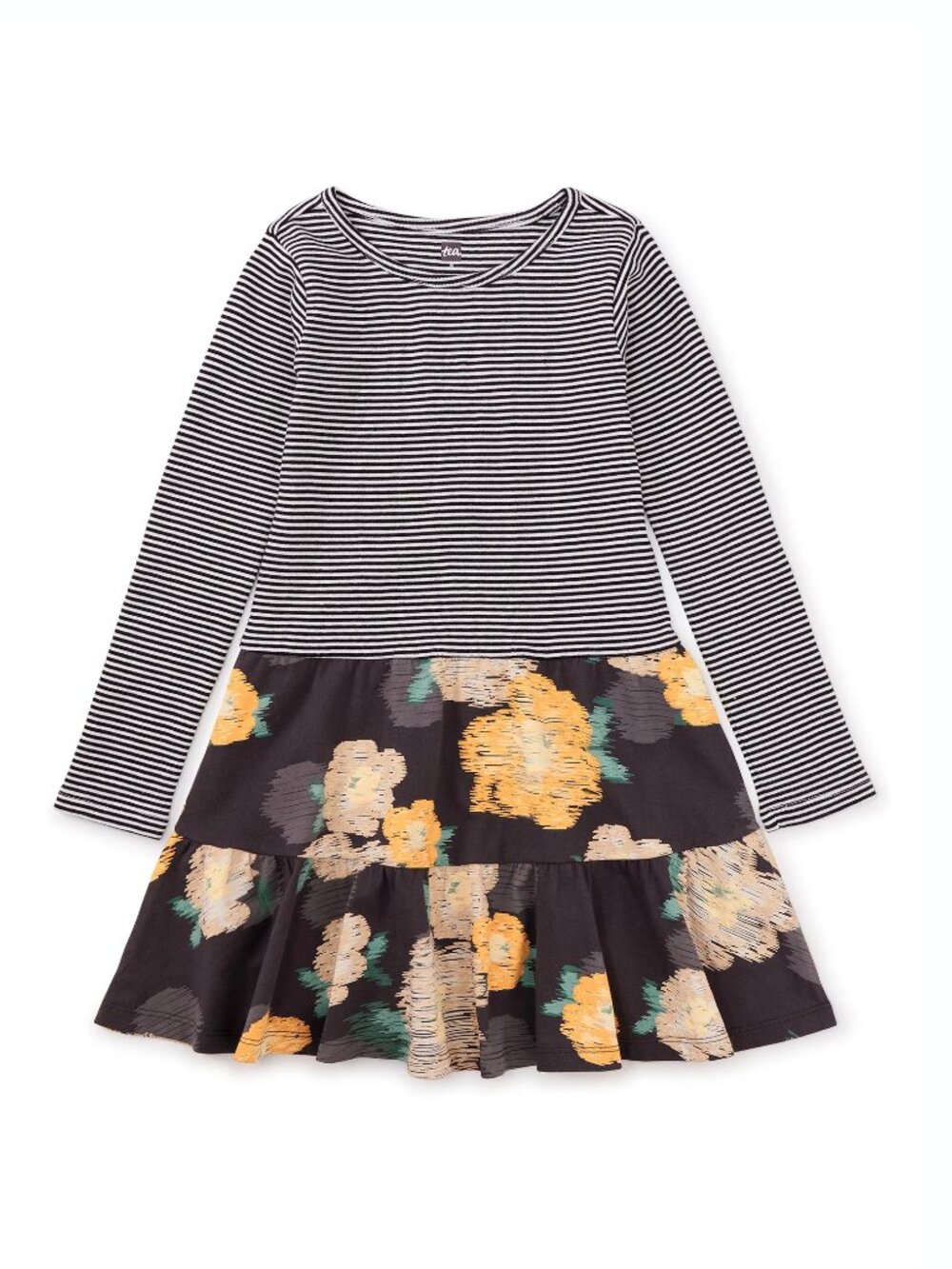 Tea Collection Girls Tiered Skirted Twirl Dress - Impressionist Roses